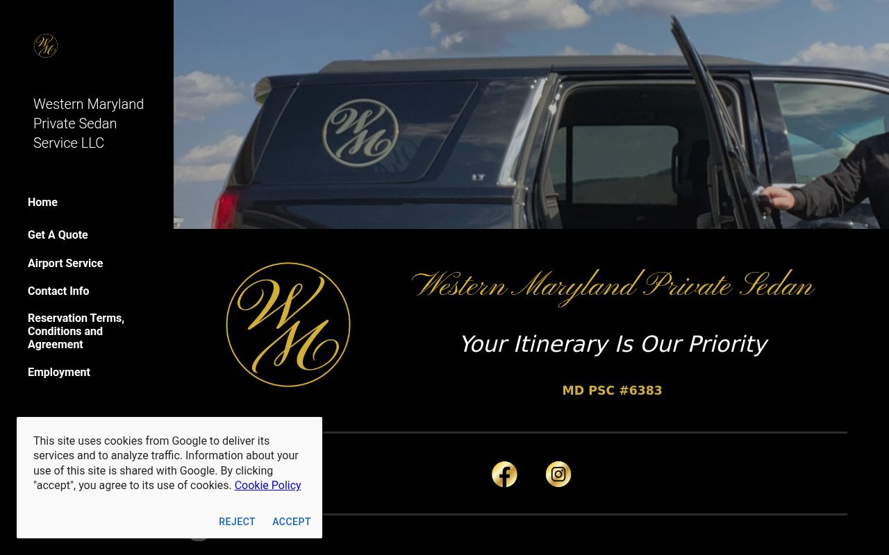 Western Maryland Private Sedan Image