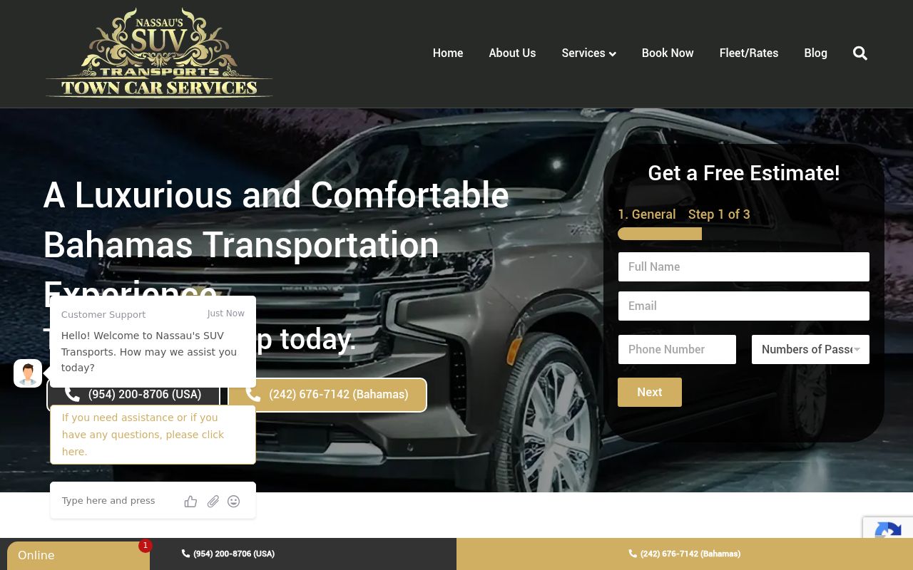 Nassau's SUV Transports & Towncar Services Image
